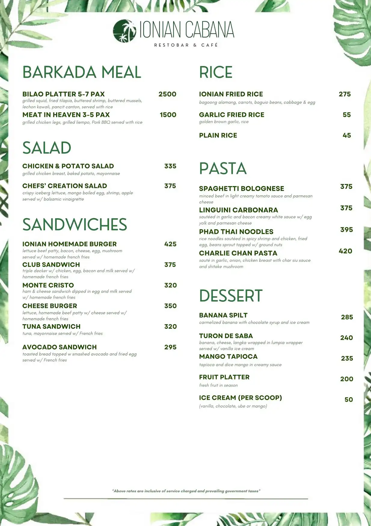 Food Menu